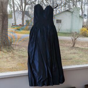 🌼Elegant Blue Strapless Evening Dress And Jacket